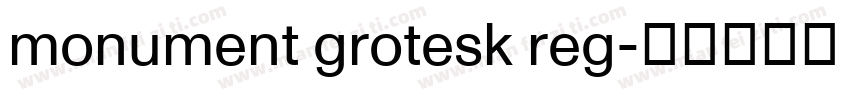 monument grotesk reg字体转换